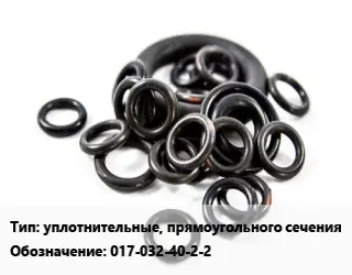Кольцо РТИ уплотнительные, прямоугольного сечения 017-032-40-2-2